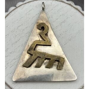 Mid-Century Modern Felipe Martinez Sterling Silver Taxco Pendant